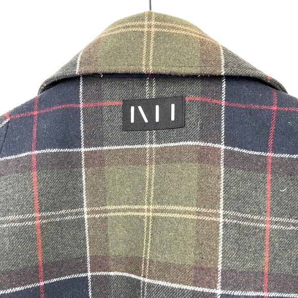 NVLT Grey and Green Mixed Glen Plaid Coat - Picture 7 of 12
